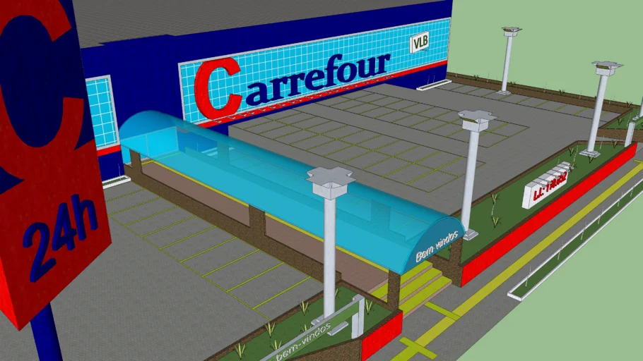 Carrefour hypermarket, supermarket, hipermercado, supermercado