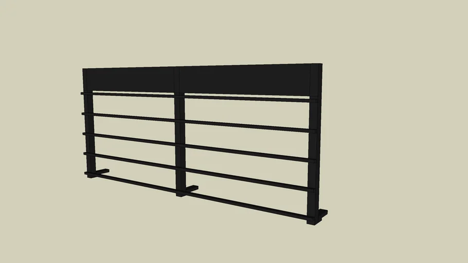 Black metal fence