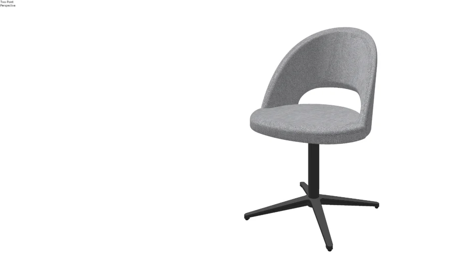 Cadeira Doris s/braços base Lia giratoria aluminio pintado