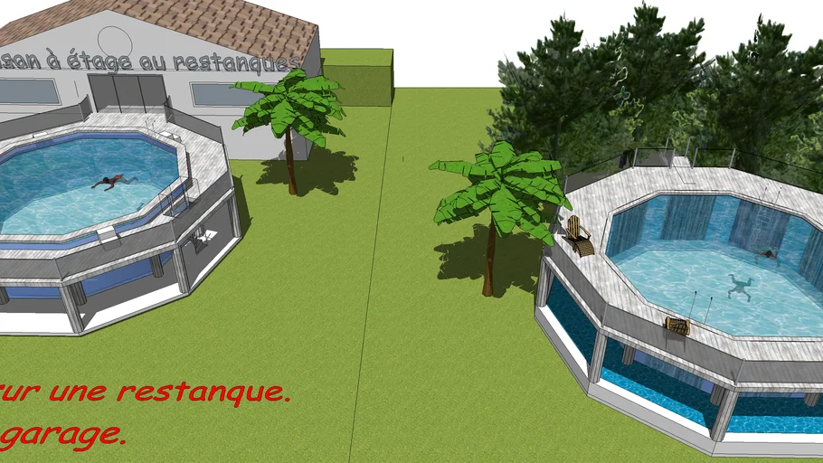 Piscine sur pilotis