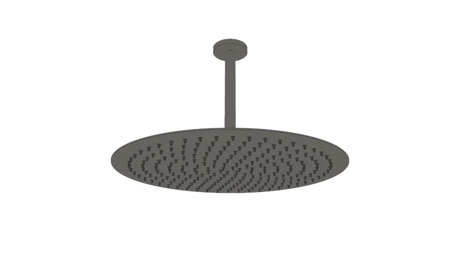 JEE-O slimline shower head large & JEE-O slimline ceiling shower 25 - dark steel