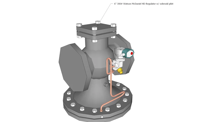 Watson McDaniel 6" 300# HD Regulator with  solenoid operated pilot