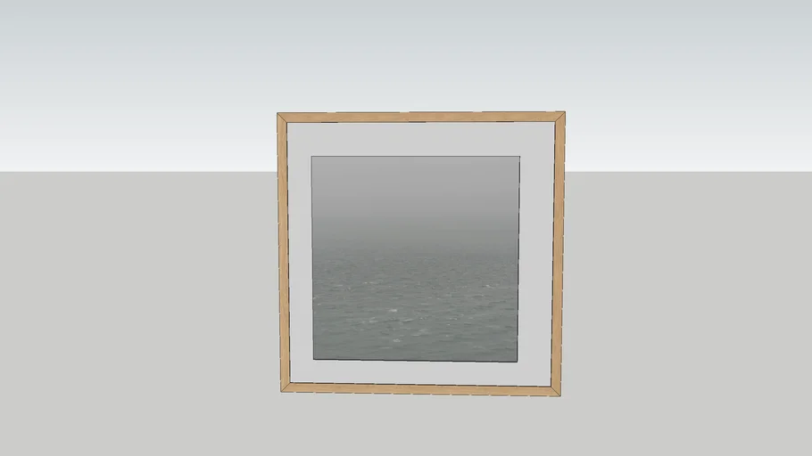 Quadro Moldura de Madeira Mar | Wood Frame Painting Sea Ocean
