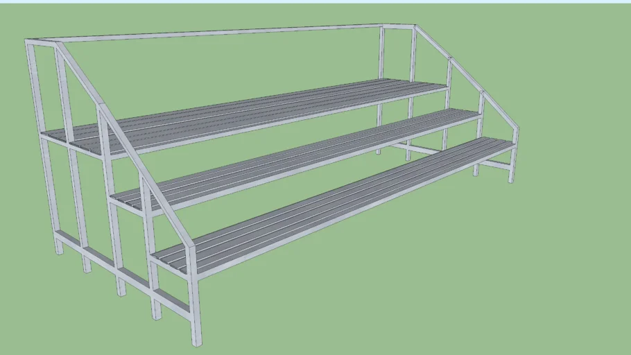 Gradería metalica (metal bleachers. grandstand)