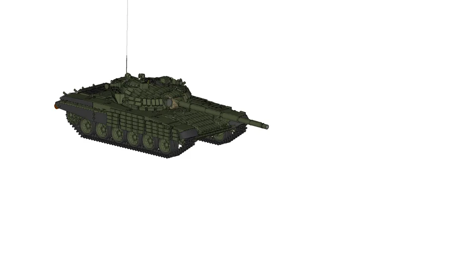 【War Thunder】T-72B GREEN 3D MODEL