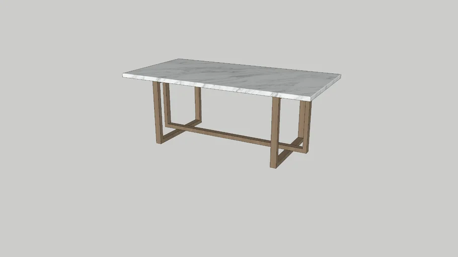 Mesa Marmol con Patas de Madera