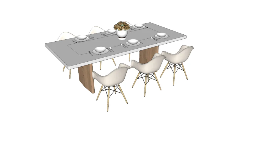 Dining table with chair.