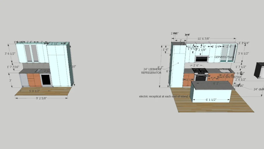 Brooklyn kitchen island bar