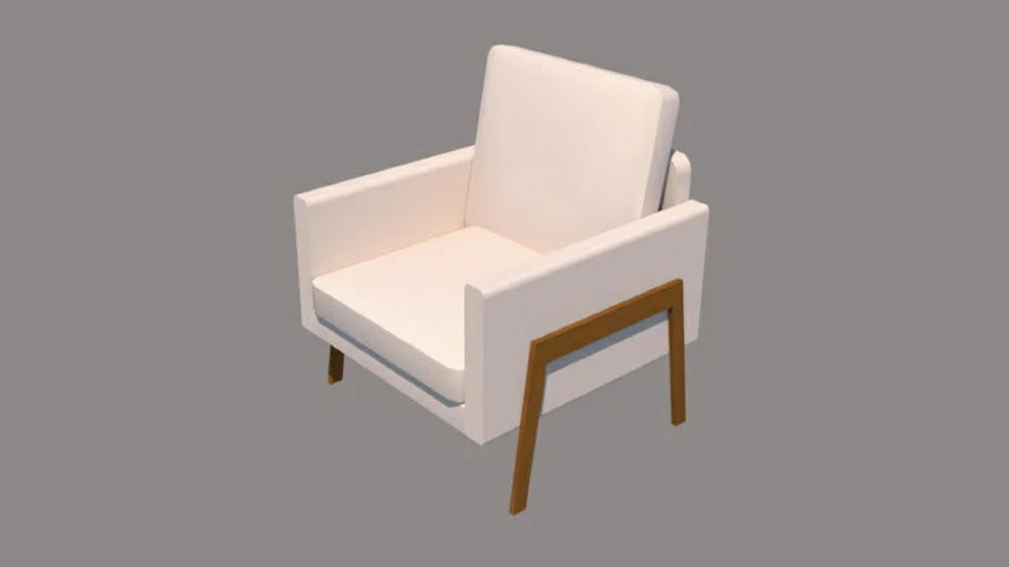 Poltrona nude quadrada, armchair