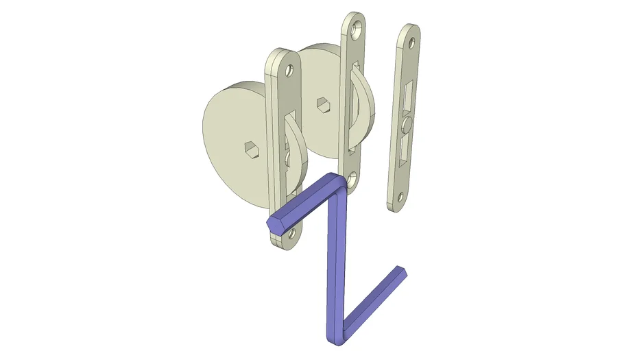 Hafele Giro-Bolt Lock, strike and key