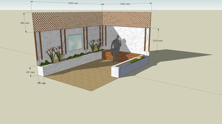 rear courtyard