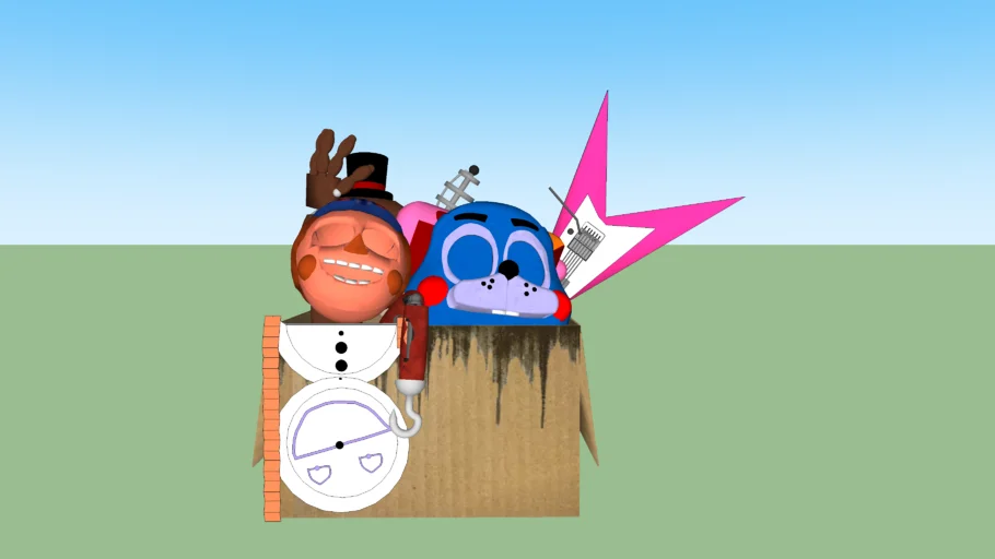 Box of animatronic parts from fnaf 3