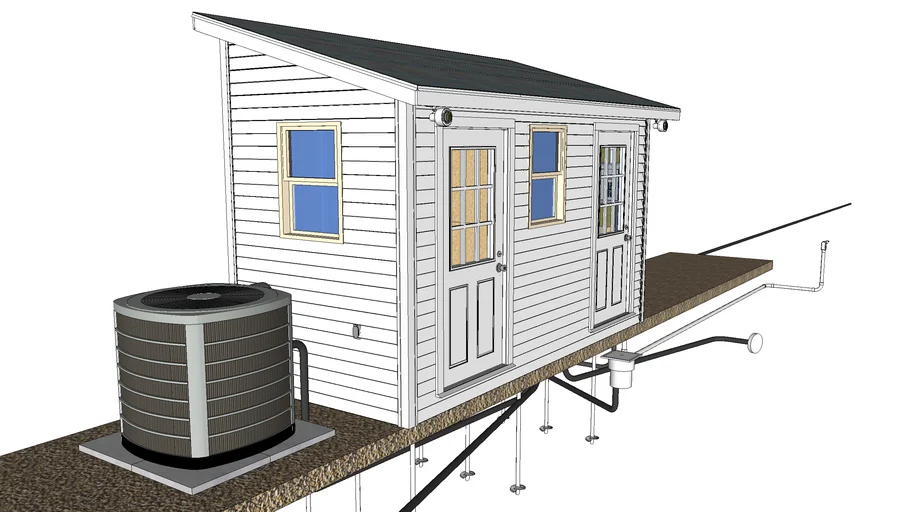 Pool and Storage Shed