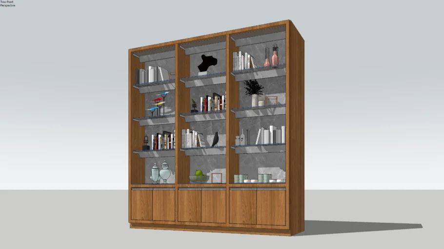 Shelving with books and decoration