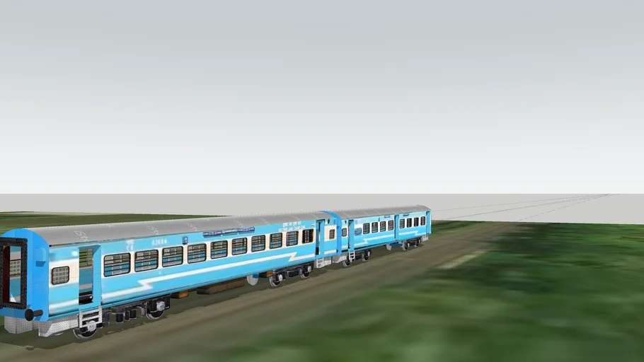 ICF Jan Shatabdi Blue color Coaches,Indian Railway by Rajat Warang