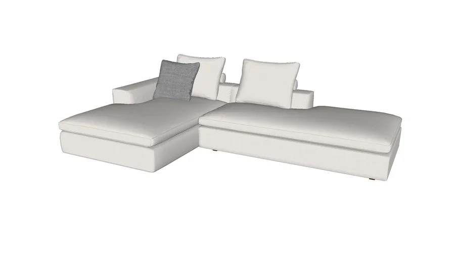 Lucerne Modular Sofa 11B Ashen Fabric By Modloft