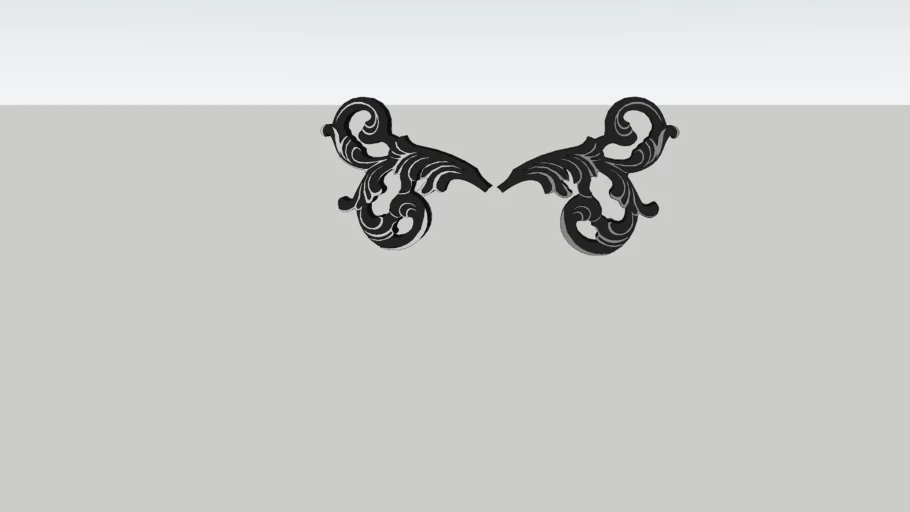 ornamen daun isian pagar klasik