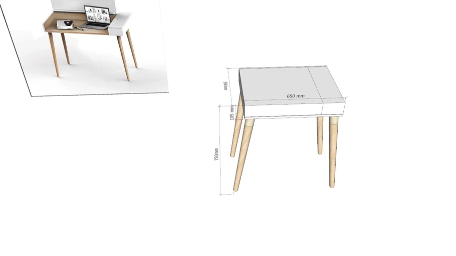 โต๊ะทำงานตามแบบ Desk Office 