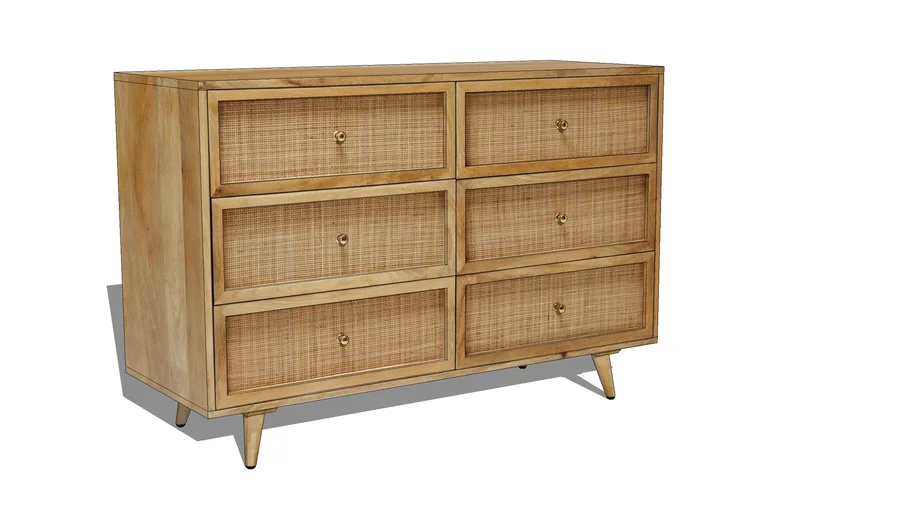 Home Republic Anjuna Natural 6 Chest of Drawers