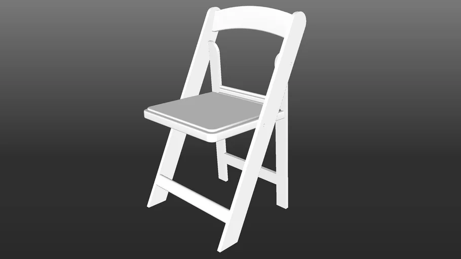 Wood Folding Wedding Chair (Full scale - realistic Model).