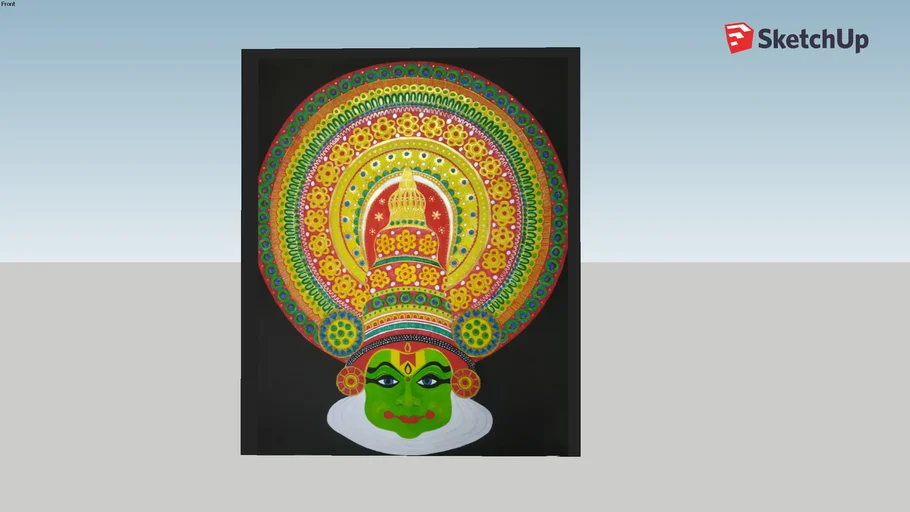 Kathakali Mandala Painting Wall Art