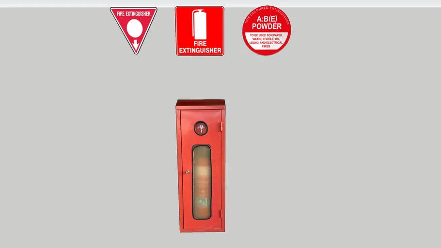FIRE EXTINGUISHER IN CABINET