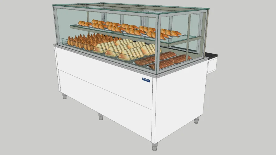 BALCÃO VITRINE BAIXA ESTUFA VISION 1600 SALGADOS PADARIA