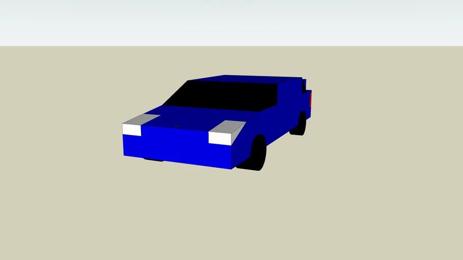 random car (blue) | 3D Warehouse