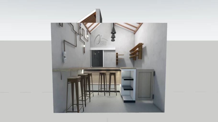 industrial cafe design (vray ready)