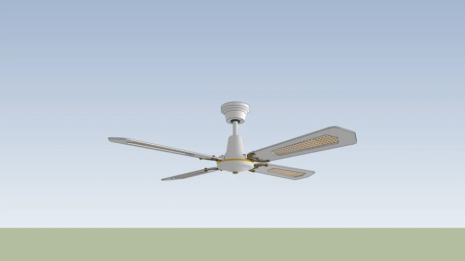 White Rattan Ceiling Fan