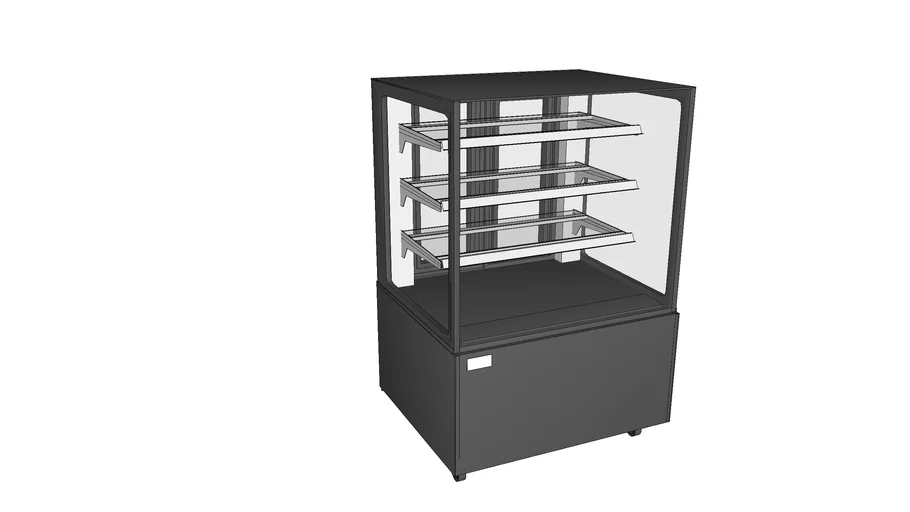 Avantco BC-36-SB 36 Black Square Refrigerated Bakery Display Case