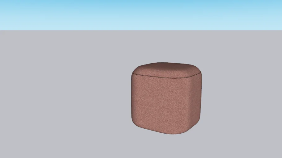 VORSEN ROUND OTTOMAN STOOL.Dustry Pink Fabric