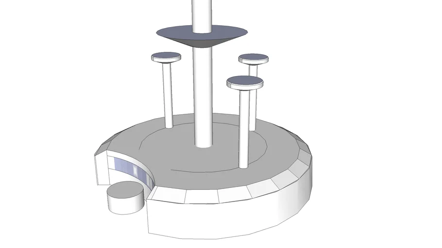 Picnic Table with inverted umbrella to catch and channel rainwater