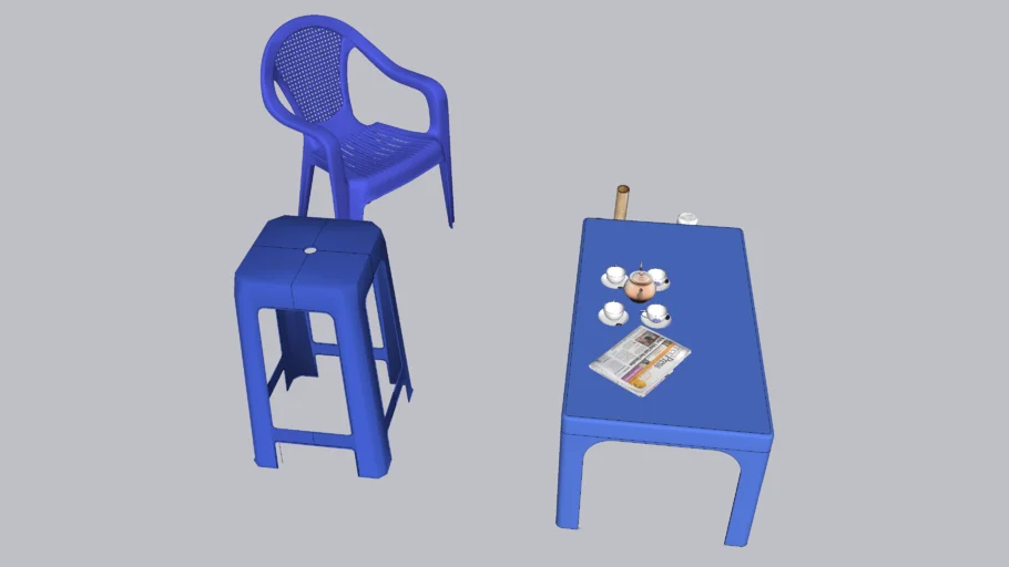 plastic table chair