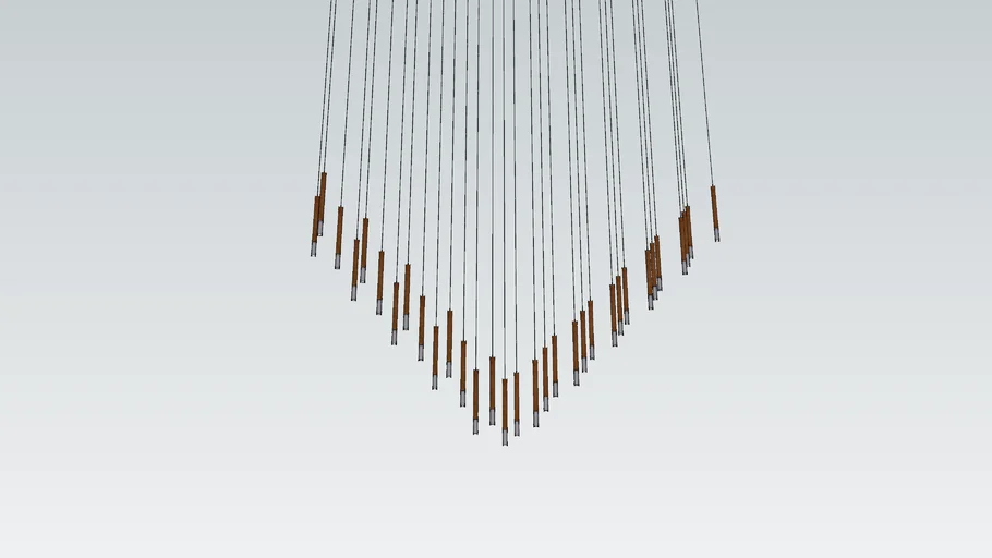 Wooden chandelier