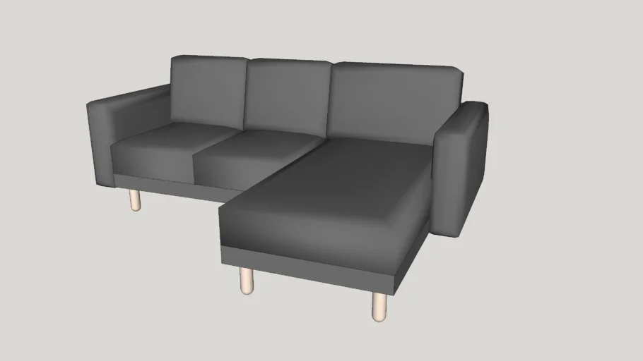 Ikea NORSBORG two-seat sofa with chaise longue