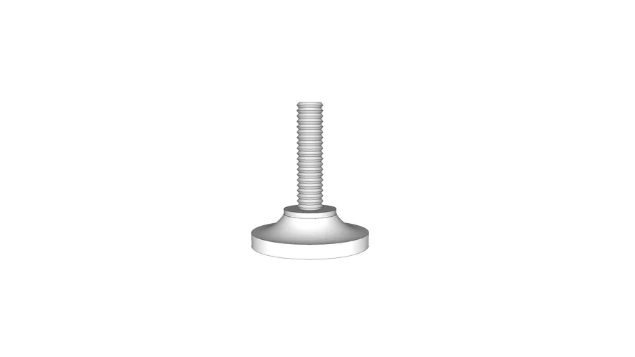 foot, leveling, plastic, 1.125 OD, 0.25-20 stem, McMaster-Carr 23015T82