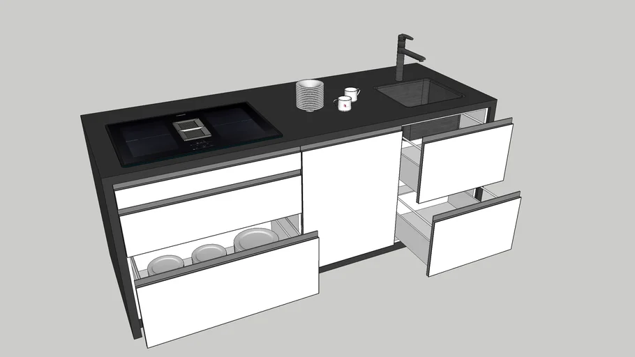 Isla Cocina con Vitroceramica Cata AS750
