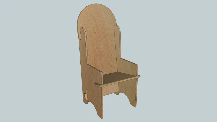 Medieval Looking Breakdown Plywood Camp Chair