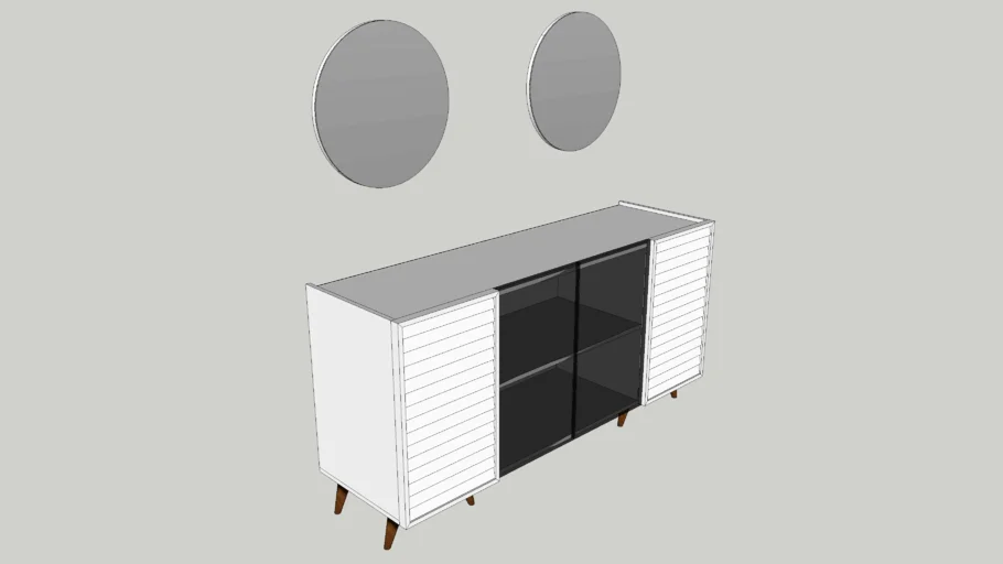 DINING SIDE BOARD AND MIRROR 