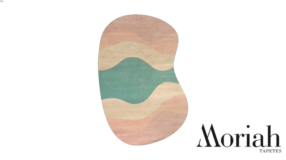 Tapete Quarto Infantil Orgânico Abstrato Rosa e Verde