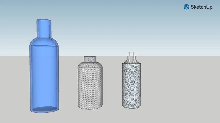 MODELO DE UNA BOTELLA EN 3D