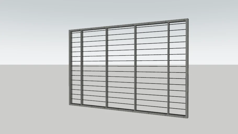 Steel grill panel