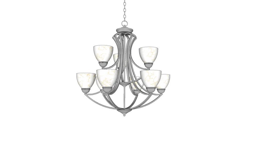 Possini Euro Design Milbury Nine Light Chandelier