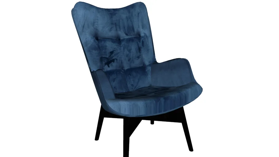 82609 Armchair Vicky Velvet Petrol