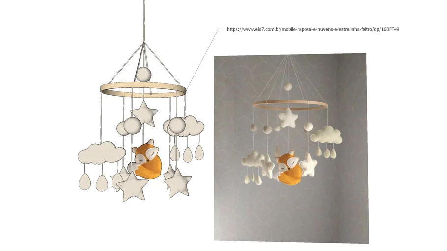 DECOR - Infantil - Móbile Raposa