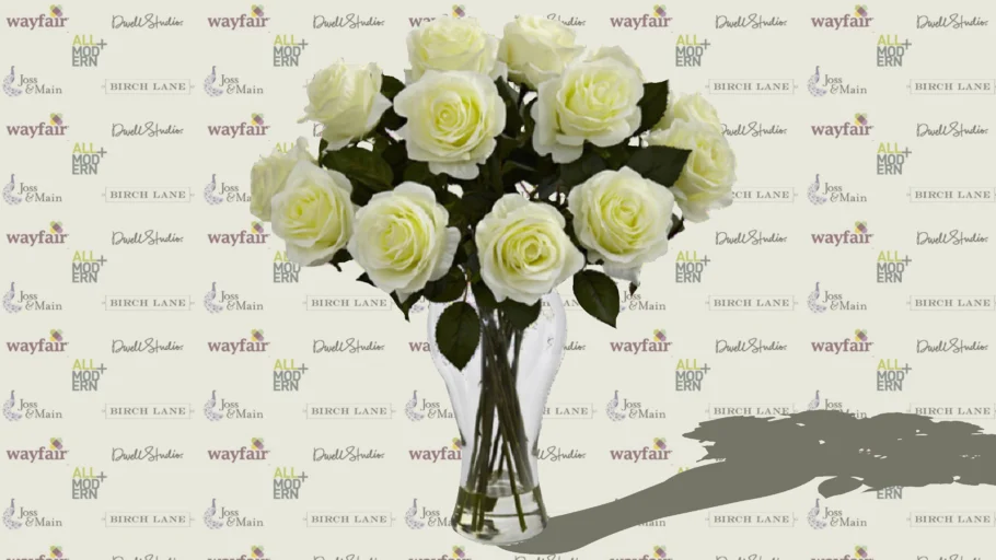 Floral-Roses White
