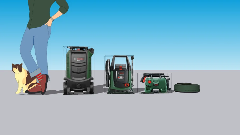 Bosch Aquatak Pressure Washers (simple low-poly)