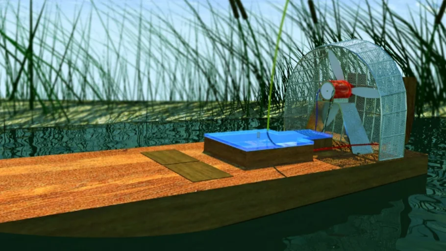 Electric RC Wooden Air Boat