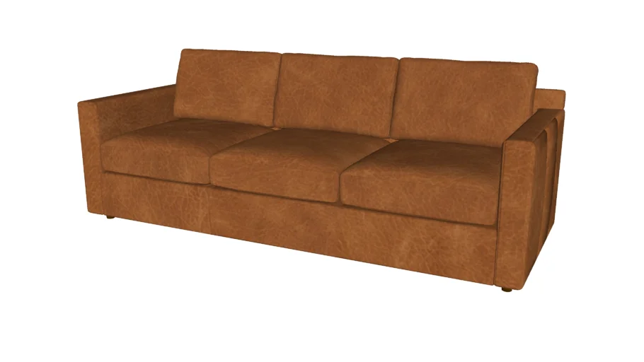 Sofa de Couro 3 Lugares